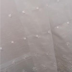 Shabby chic white curtains